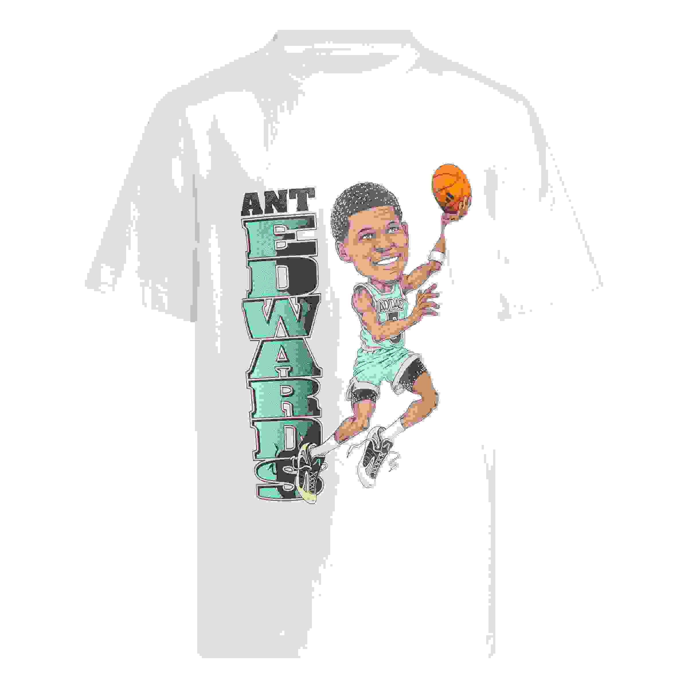 adidas Anthony Edwards Big Boys' White Easter T-Shirt
